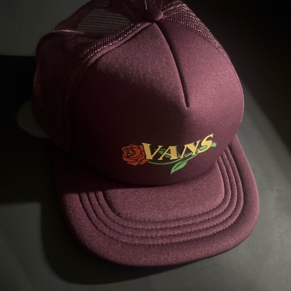 Mens Baseball Cap VANS ROSE Maroon Cap ADJUSTABLE
